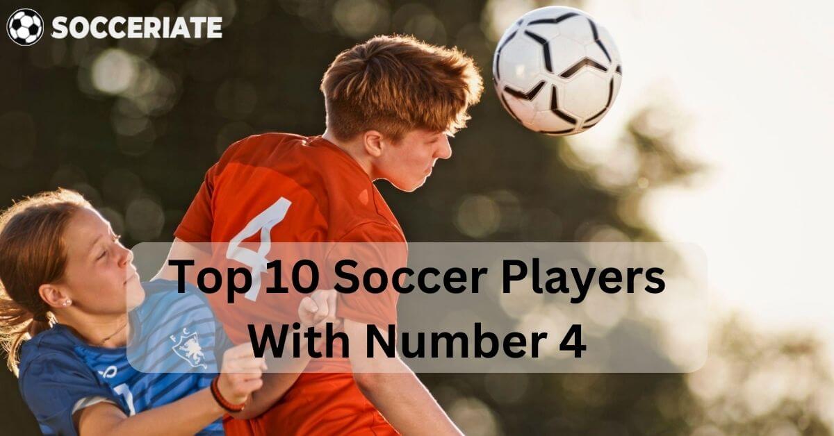 soccer players with numbers 4
